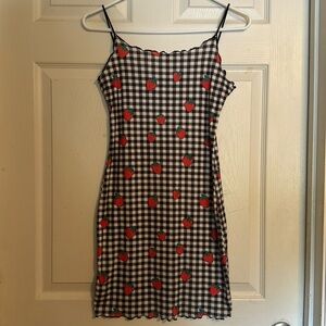 Strawberry body con dress